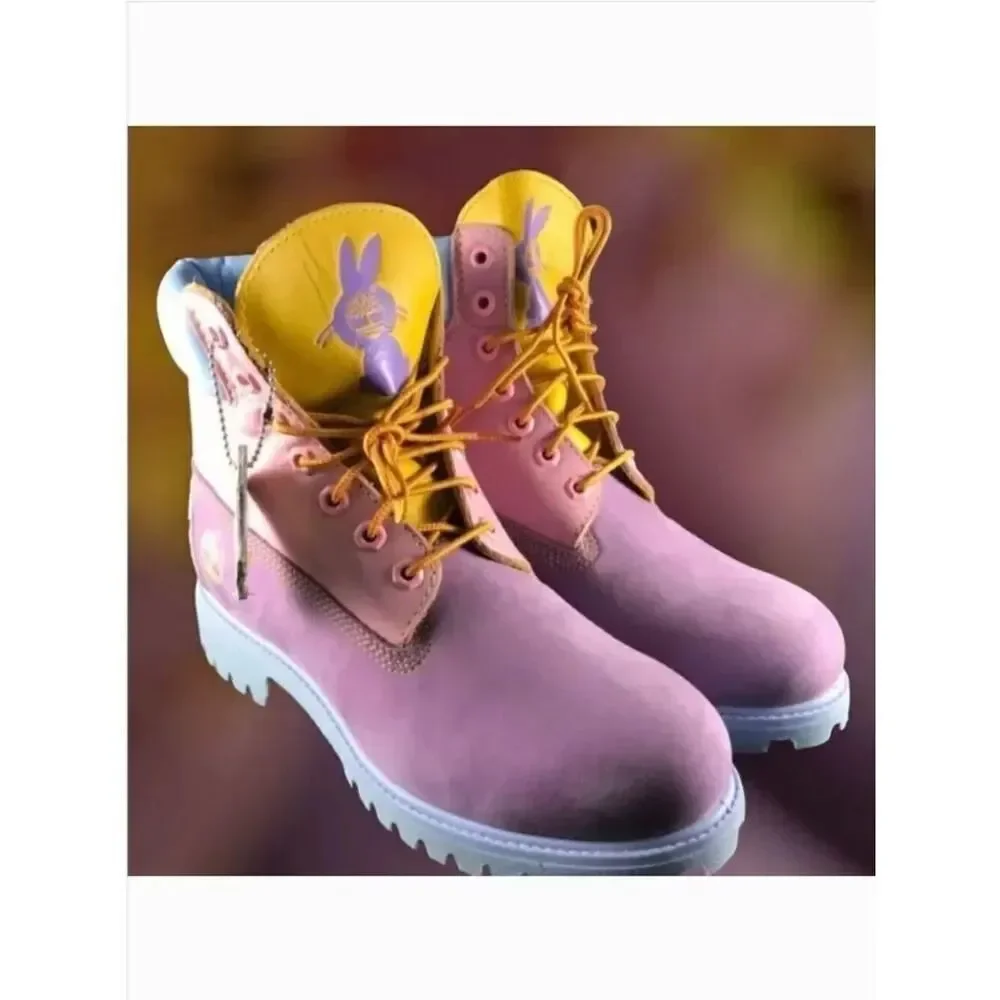 Rare Jeff Staple Design 2007 Easter Timberlands Pigeon Pink Purple Marigold 8M